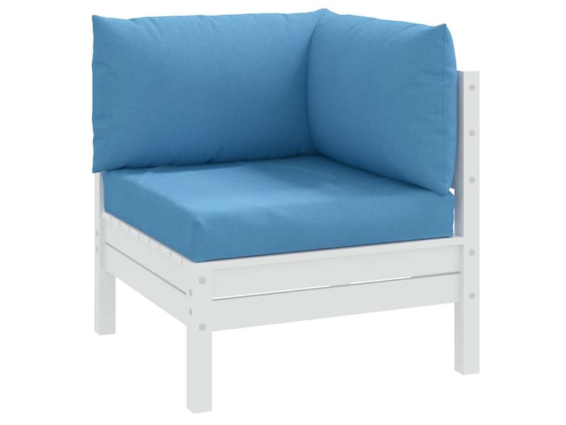  Lot de 3 coussins de palette, coussins de canapé bleu mélangé tissu cf59664  - Conforama B