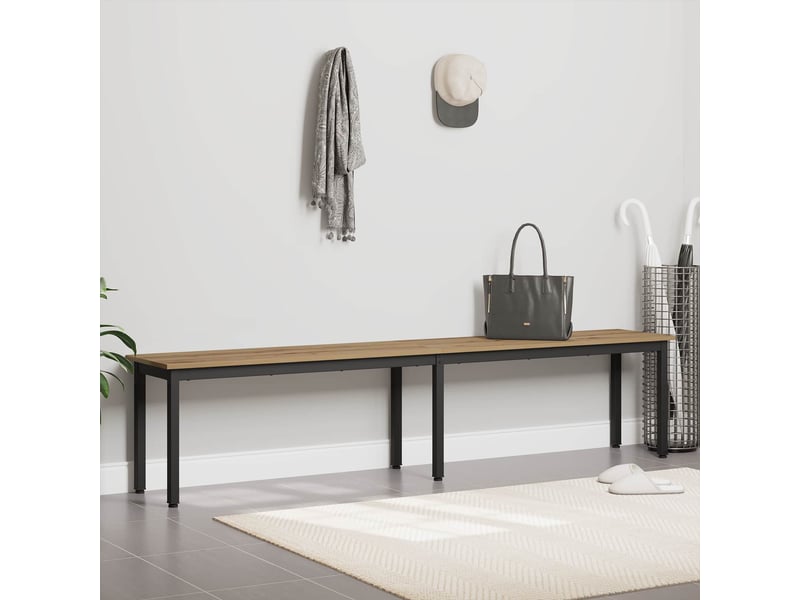  Banc d'entrée, banc d'intérieur chêne artisan 200x35x45 cm bois d'ingénierie  - Conforama D