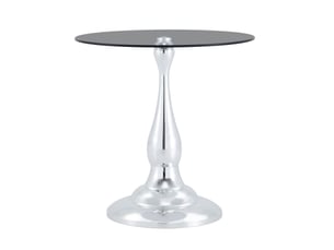 Table basse rond(e) coloris argenté MEUBLIV  - 50 cmx50 cm