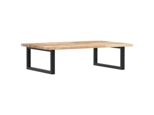 Étagère de vasque murale acier et bois massif d'acacia shl9269