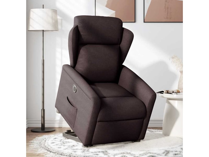  Fauteuil inclinable électrique, fauteuil relax salon marron foncé tissu shl84902  - Conforama A