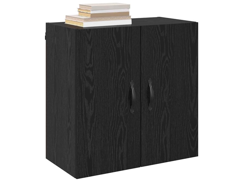  Armoire murale salon, meuble de rangement 60 x 31 x 60 cm bois d'ingénierie chêne noir  - Conforama C