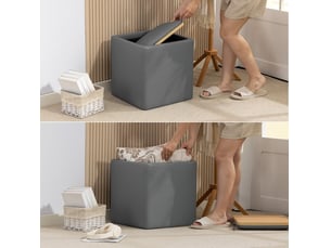 Pouf / repose pied VIVRYN gris