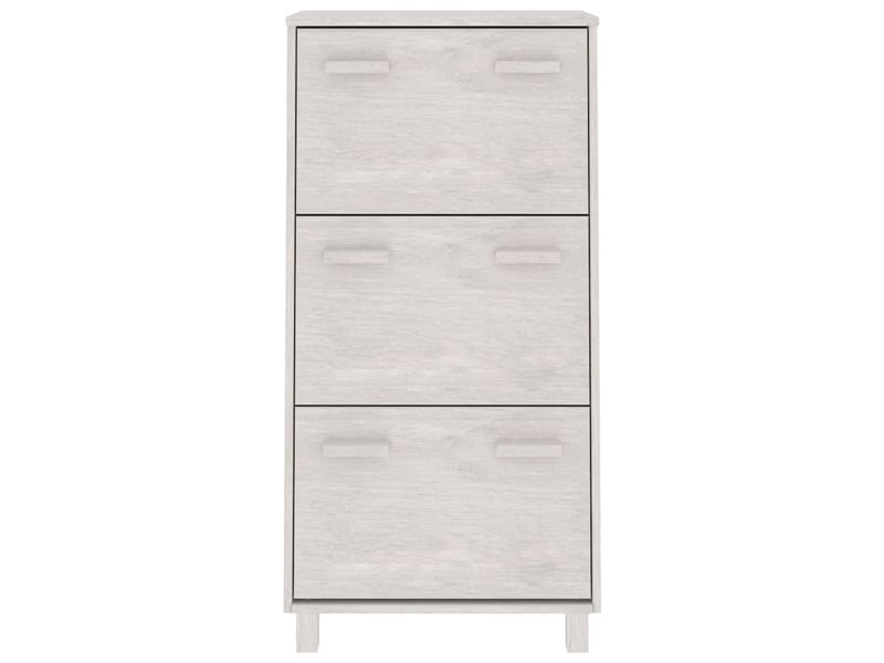  Meuble à chaussure, armoire à chaussures hamar blanc 59,5x35x117 cm bois de pin  - Conforama C