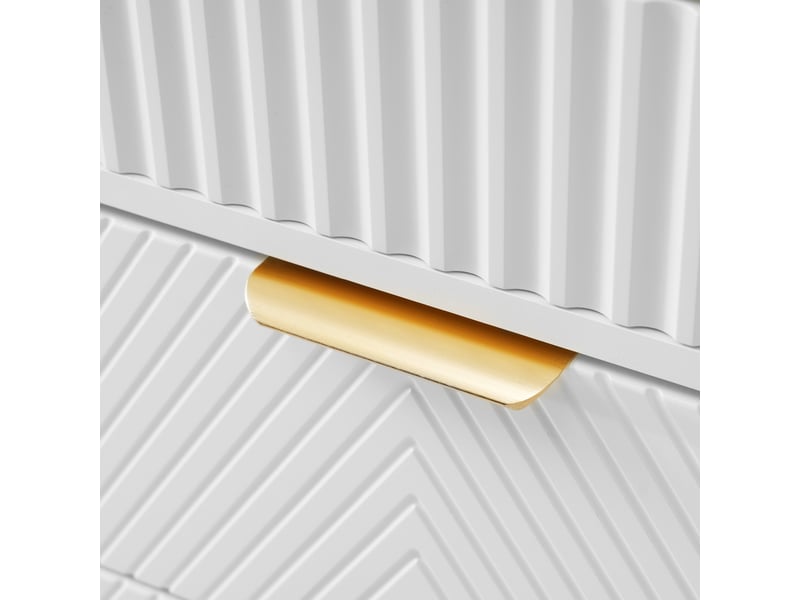  Commode 120 cm, 6 tiroirs, panneaux de particules, rangement pour séjour ou chambre, meuble à assembler - blanc C-DEGAYUN - Conforama D