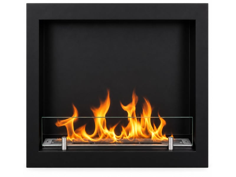  Furore 60 - cheminée encastrable au bioéthanol 60x55x15 cm avec brûleur en acier de 1,5 litre  - Conforama A