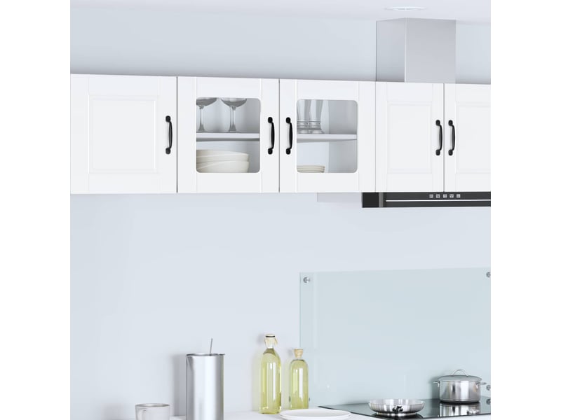 Meuble mural de cuisine, cabinet en verre mural blanc 80x31x40cm shl9632 - Conforama B