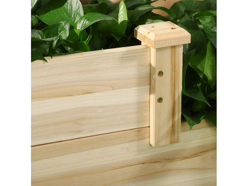  Jardinière enfente à 3 niveaux 108x88x36 cm – bois naturel – culture séparée, fond ouvert et drainage  - Conforama E