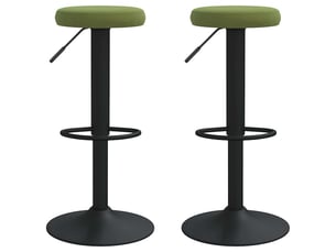 Lot de 2 tabouret de bar, chaise de bar vert clair velours shl13650