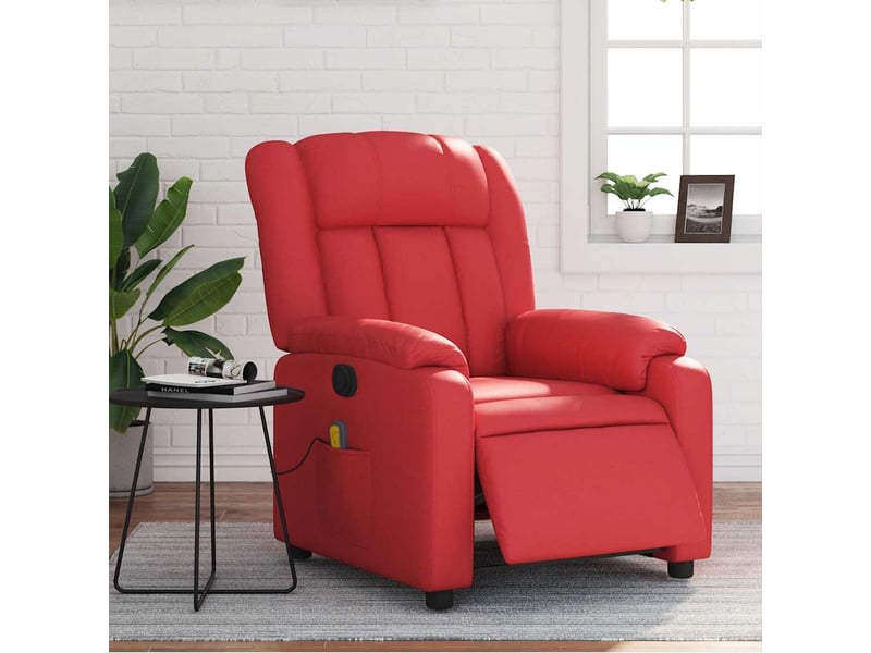  Fauteuil de massage inclinable électrique, fauteuil relax rouge similicuir shl55136  - Conforama B