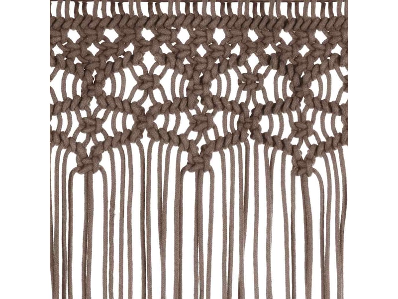  Rideau en macramé, rideau de porte taupe 140x240 cm coton cf43868  - Conforama D