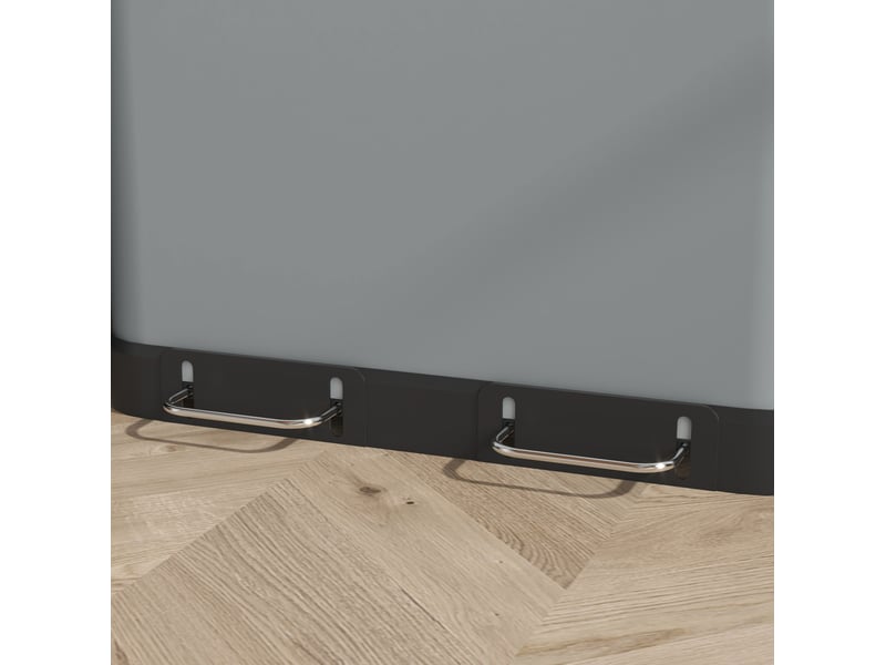  Poubelle à pédale double 2x30 l 48,8x39,5x67 cm – grise – tri des déchets et fermeture silencieuse  - Conforama E