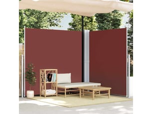 Auvent latéral rétractable, store latéral paravent marron 220x600 cm shl724