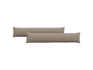 Lot de 2 coussins de canapé, coussins décoratifs tissu taupe 200 x 40 cm cf58954