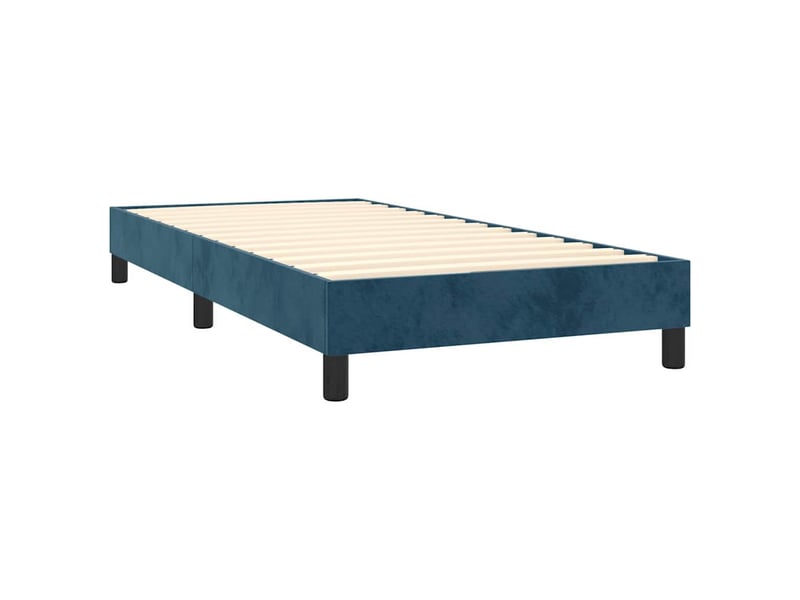  Lit simple- lit adulte -  cadre de lit à lattes bleu foncé 100x200 cm velours  - Conforama C