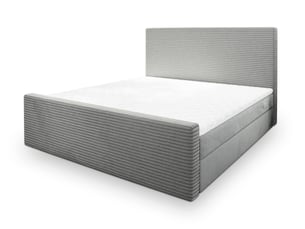 Lit avec rangement 180x200 cm <strong>MASSENO</strong> <strong></strong> coloris gris