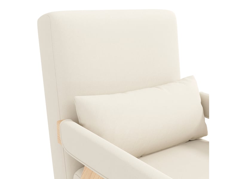  Fauteuil convertible lit 1 place beige, fauteuil lounge reclinaible 6 positions, revêtement lin polyester, structure bois massif et métal, dimensions 87x64x60 cm  - Conforama R
