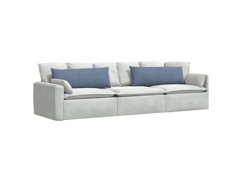 Lot de 2 coussins de canapé, coussins décoratifs bleu 120 x 40 cm cf58993 - Conforama C