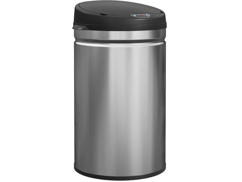 Poubelle de cuisine à capteur 30 l 32 x 30,5 x 51 cm – argent – ouverture sans contact et fermeture douce - Conforama A