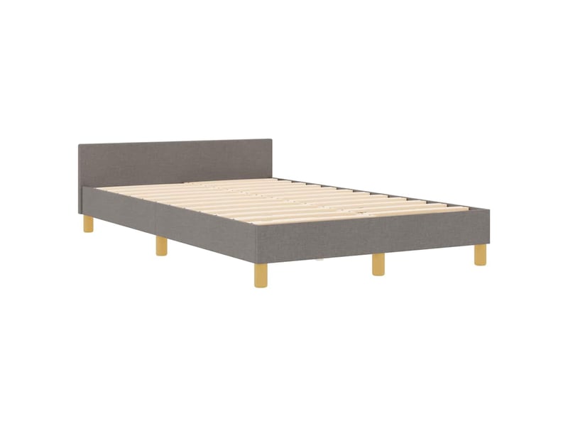  Lit double- lit adulte -  cadre de lit avec tête de lit taupe 120 x 190 cm tissu  - Conforama C