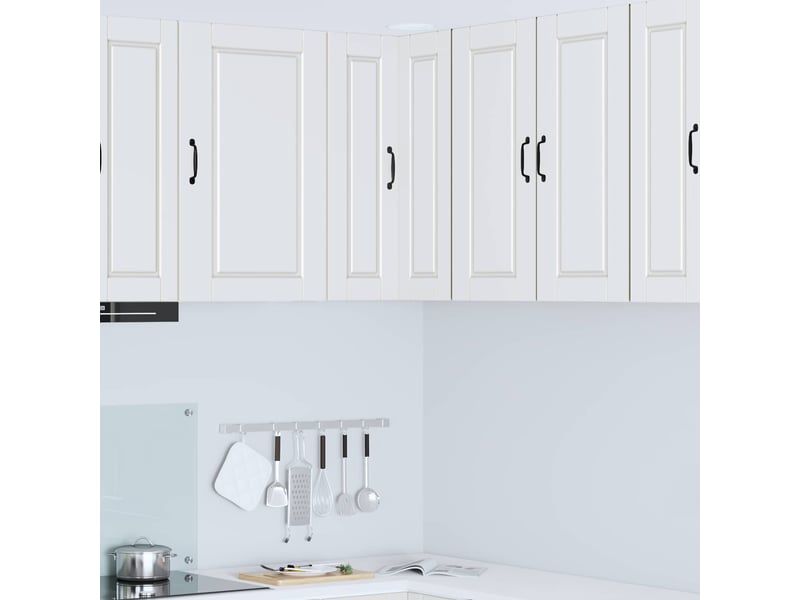  Meuble mural de cuisine, armoire d'angle cuisine porto blanc 57x57x80cm  - Conforama B