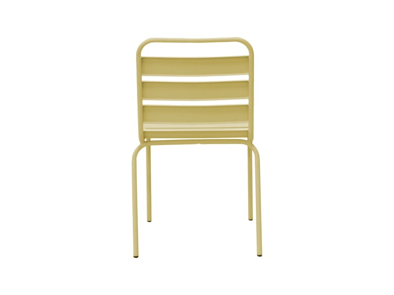 Lot de 2 chaises de jardin en métal crème - baca - Conforama E