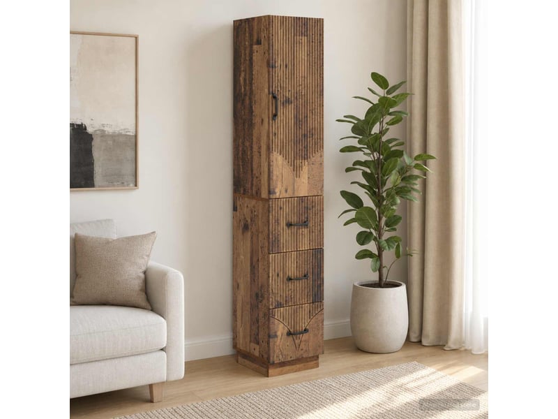  Ensemble de meubles 2 pcs, rangement de salon 33 x 34,5 x 87 cm bois d'ingénierie shl3867  - Conforama B