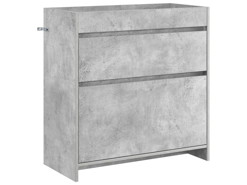  Meuble sous lavabo de salle de bain, commode gris béton shl9638  - Conforama A