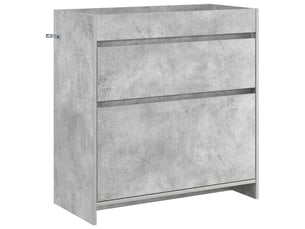 Meuble sous lavabo de salle de bain, commode gris béton shl9638