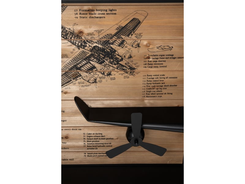  Horloge murale triptyque dagny 225cm noir  - Conforama C