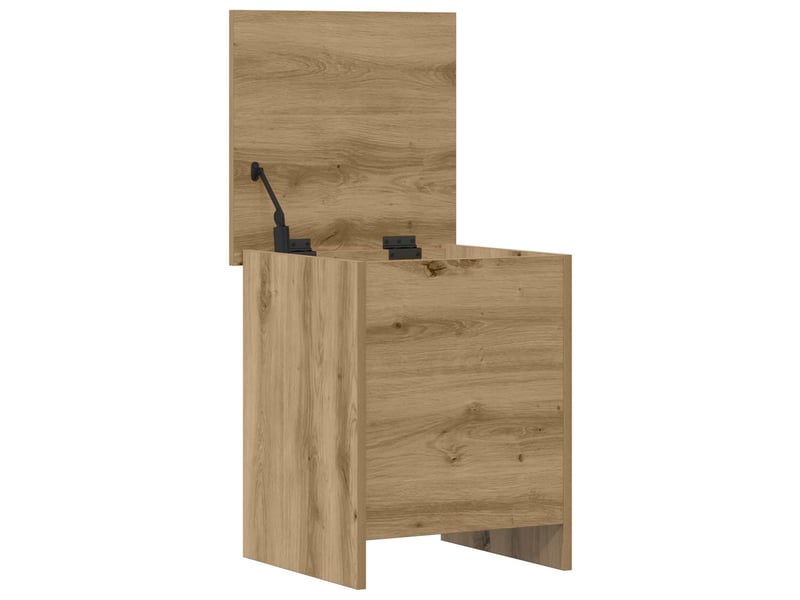  Coffre de rangement, boîte de rangement de rangement chêne artisanal 40x40x50 cm  - Conforama E