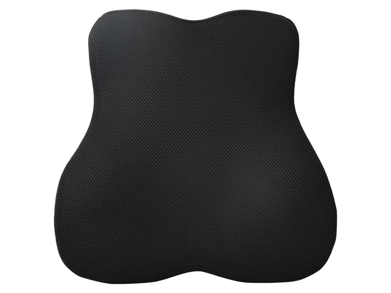 Coussin dorsal, coussin lombaire noir mousse à mémoire de forme 40 x 40 x 11 cm cf56449 - Conforama D
