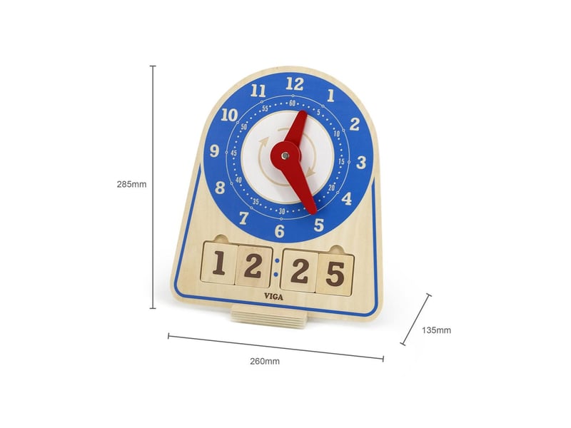  Horloge d'apprentissage viga 44547 - bois, lecture de l'heure 6971608445477 - Conforama D