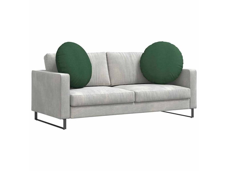  Lot de 2 coussins de siège, coussins décoratifs tissu en velours côtelé vert foncé cf59815  - Conforama C
