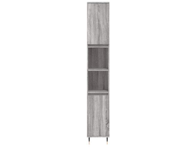  Amoire de salle de bain sonoma gris 30x30x190cm bois d'ingénierie shl4254  - Conforama E
