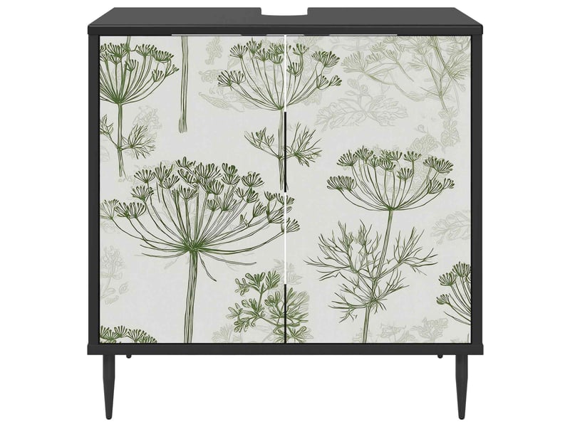  Armoire de salle de bain, meuble de rangement gotha chêne noir 60x40x61 cm  - Conforama E