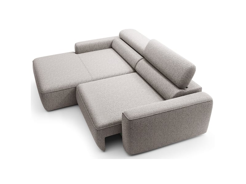 Selsey fando - canapé d'angle - 252 cm - tissu tressé grège - côté gauche Fando - Conforama E