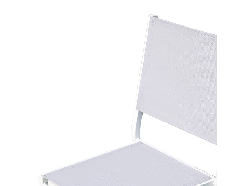  Lot de 4 chaises en aluminium et textilène coloris blanc  - Conforama C
