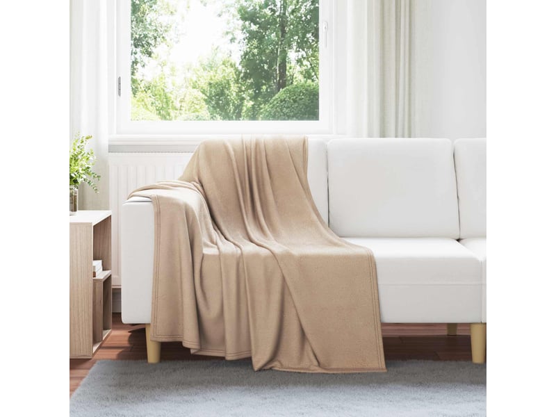  Couverture jetée de canapé 24 pcs camel 170x130 cm 8.06 kg polaire  - Conforama B