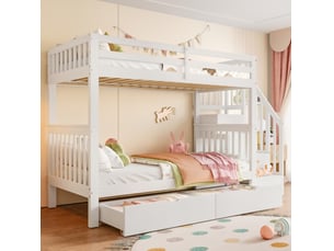 Lit superposé 90x200 cm <strong>MODENUIT </strong>  <strong></strong> coloris blanc
