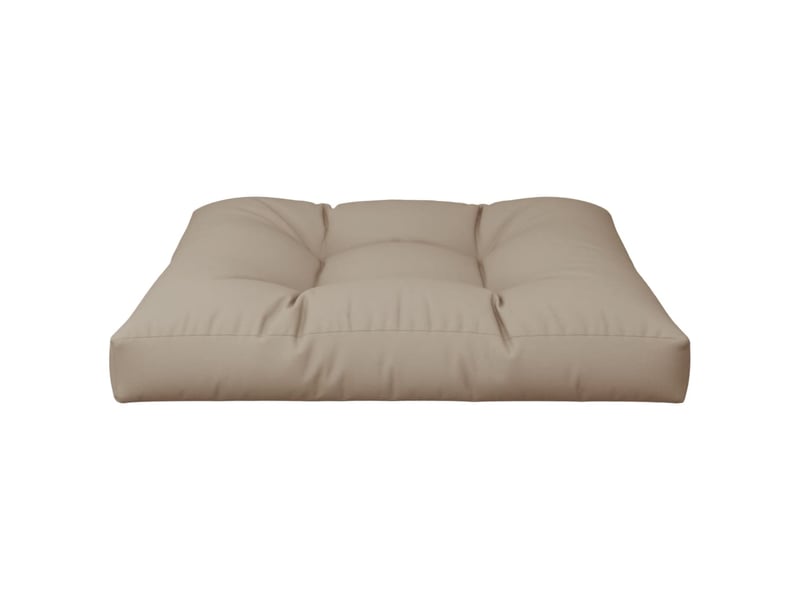  Coussin de palette, coussin de chaise, coussin de canapé taupe 70x70x12 cm tissu cf55469  - Conforama D