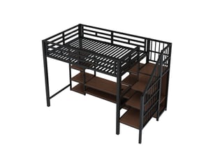 Lit mezzanine 90x200 cm   C-CRAFTLINK coloris noir