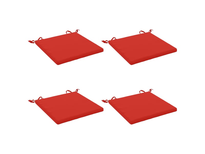  Lot de 4 coussins de siège, coussins d'assise soest 100 % polyester rouge cf60518  - Conforama A