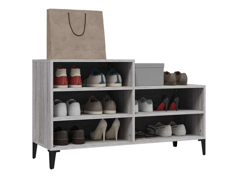  Armoire à chaussures sonoma gris 102x36x60 cm bois d'ingénierie shl3328  - Conforama D