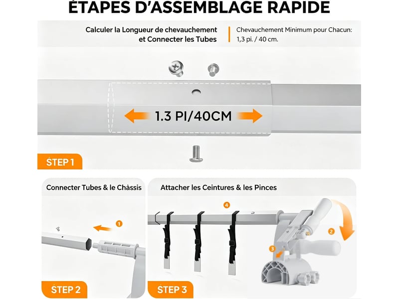Enrouleur de bâche de piscineen aluminium premium,système d'enroulage pour bâche solaire,1,5-4,8 m,installation fixe,solide et durable,blanc - Conforama D
