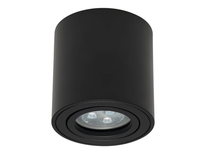  Leds c4 era spot encastré rond en saillie, noir, culot gu10, 8 w  - Conforama A