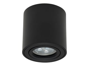 Leds c4 era spot encastré rond en saillie, noir, culot gu10, 8 w