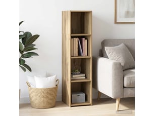 Buffet - haut armoire chêne artisanal 30 x 41 x 124 cm bois d'ingénierie