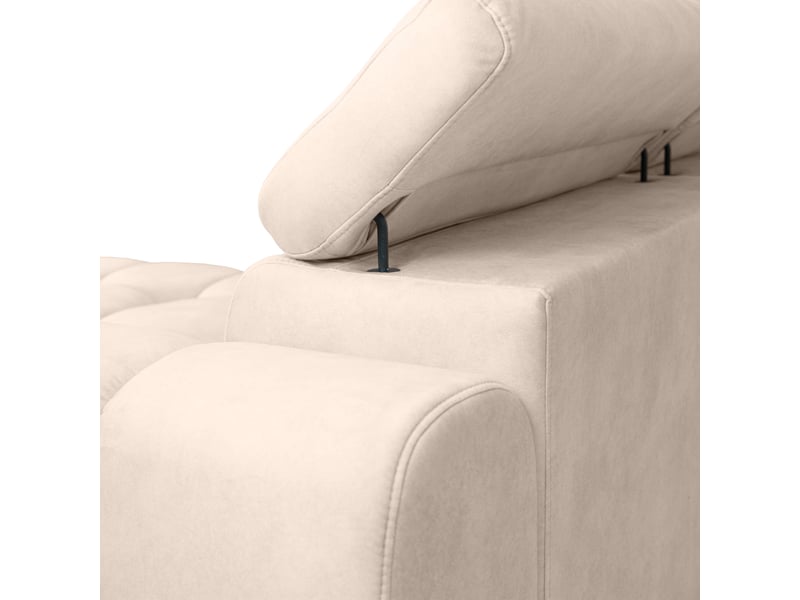  Canapé d'angle aldo avec fonction couchage, côté gauche, tissu salvador wr, beige (01)  - Conforama C