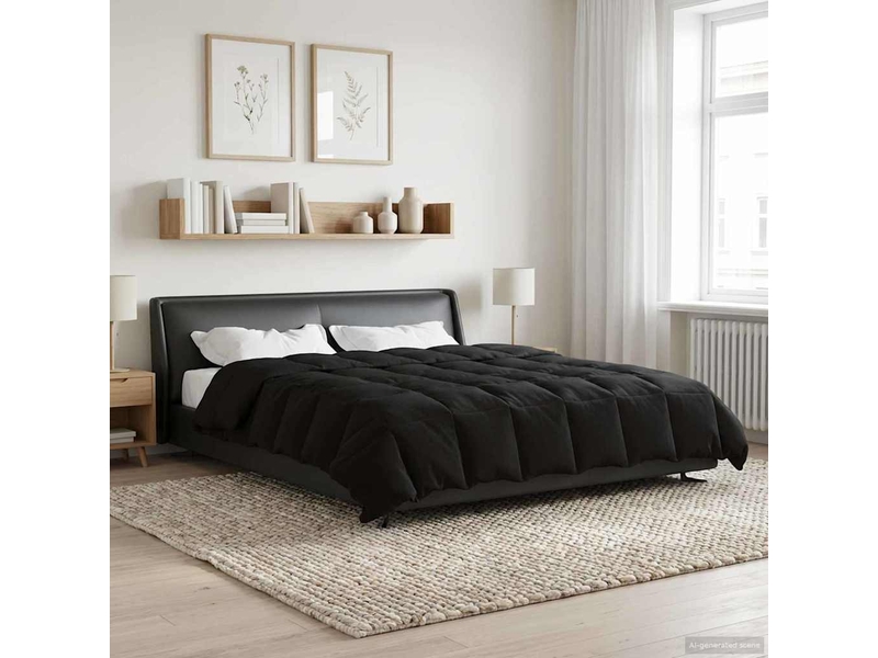 Duvet - couette complet toute l'année 260 x 220 cm 4 saisons noir - Conforama D